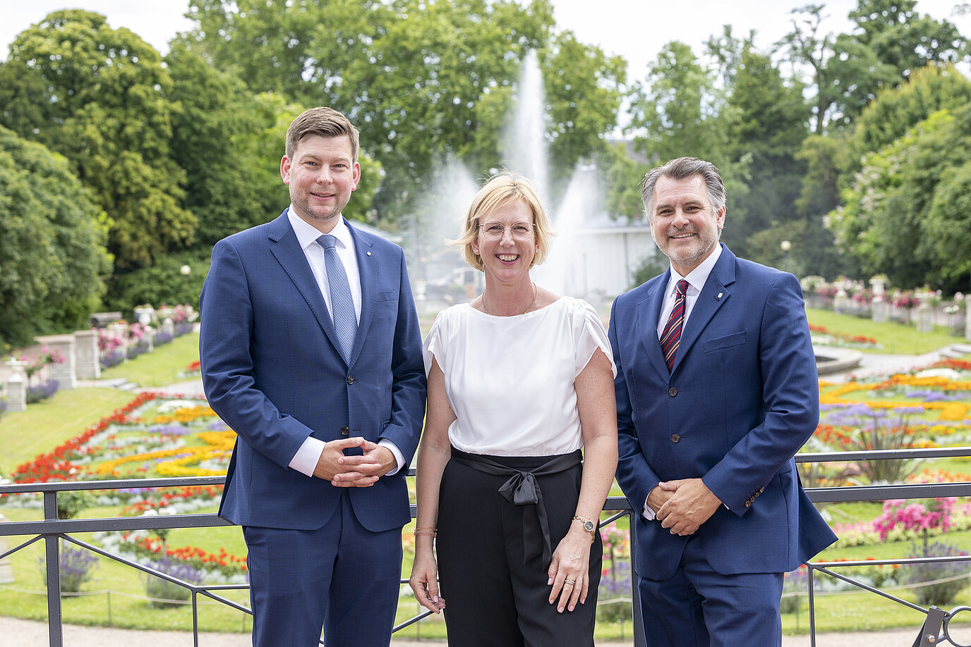Vorstandsbild mit Matthias Schulte, Katharina Stecher und Stefan Rupp in der Kölner Flora